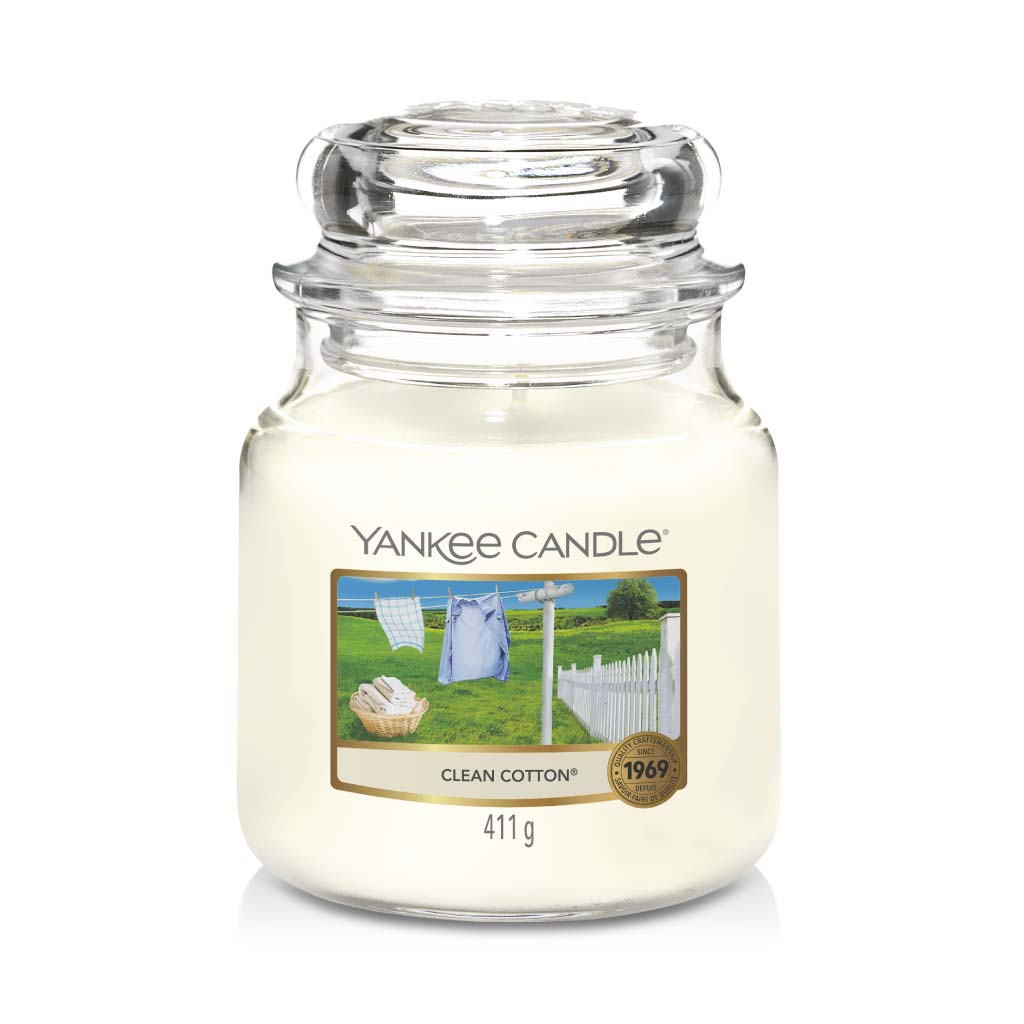 Clean Cotton - Duftkerze im Glas 411g - Yankee Candle®
