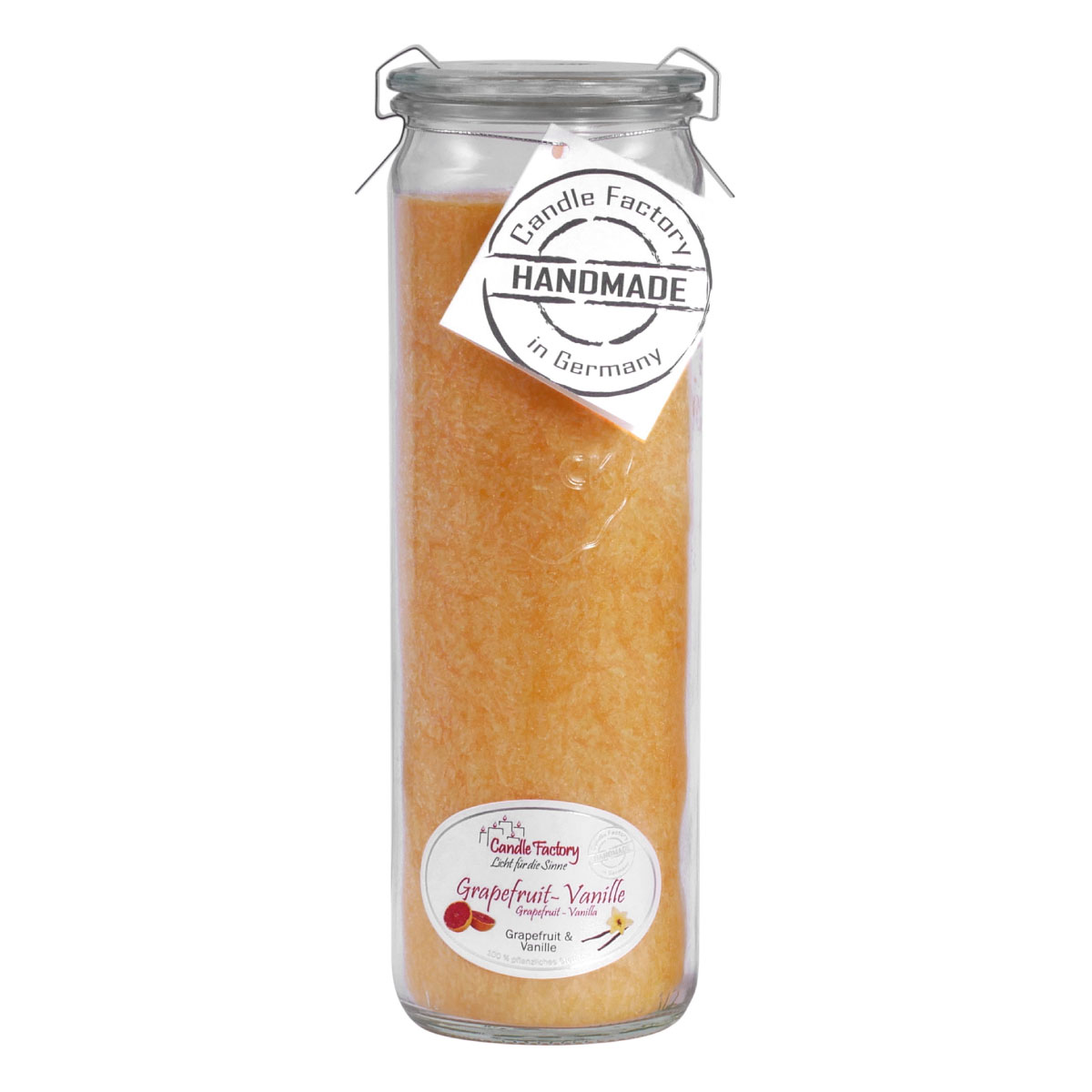 Grapefruit Vanille - Big Jumbo Windlicht im Weckglas von Candle Factory