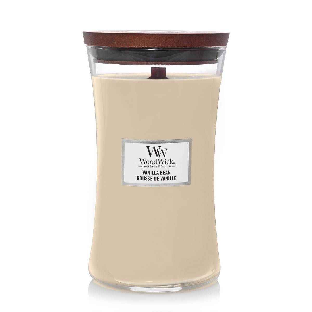 Vanilla Bean - Large Hourglass 609g Duftkerze mit Holzdocht von WoodWick