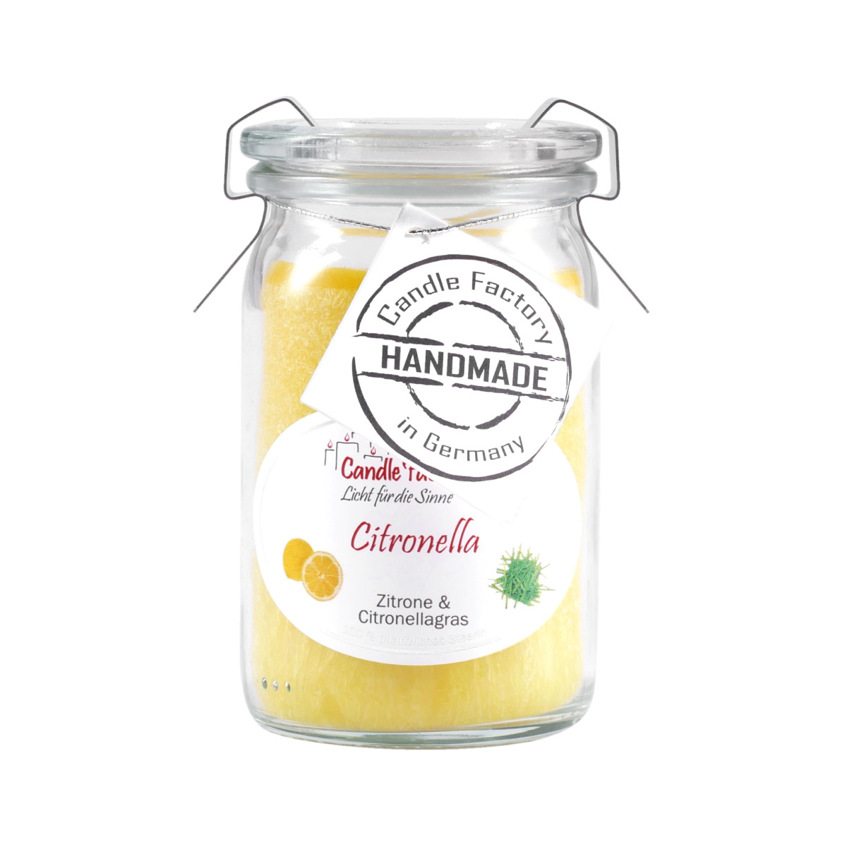 Citronella - Baby Jumbo Windlicht im Weckglas von Candle Factory