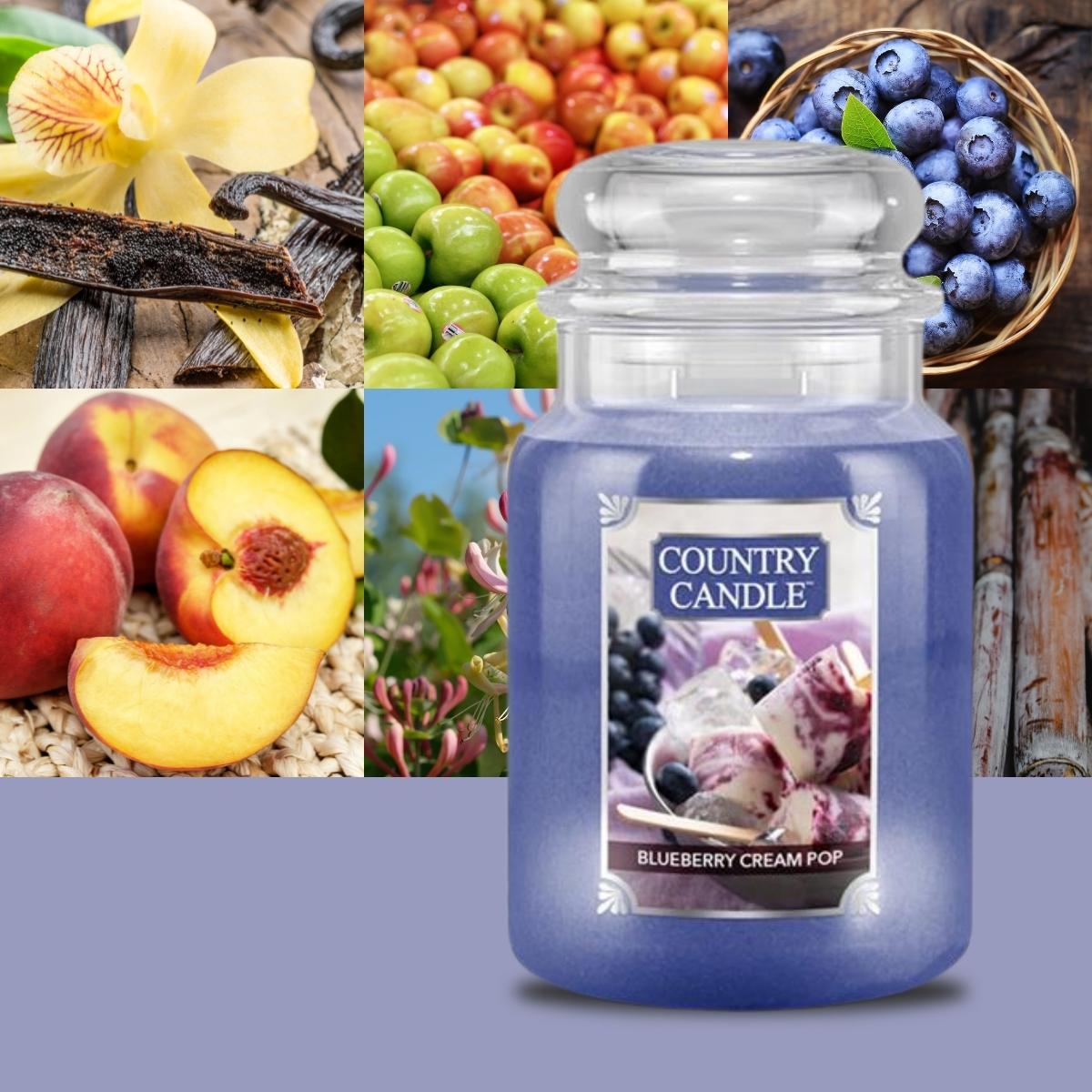 Blueberry Cream Pop - Duftkerze im Glas 652g von Country Candle™