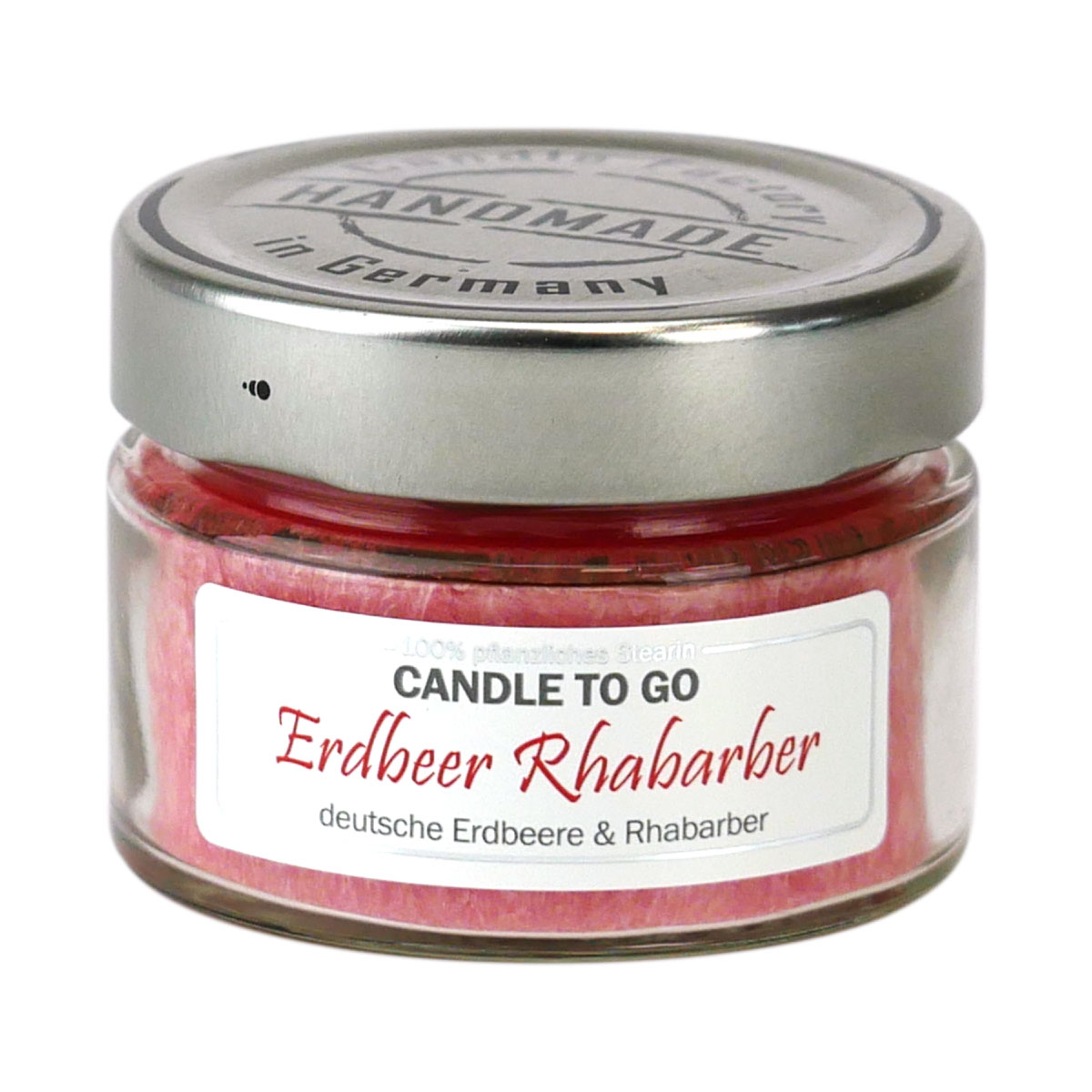Erdbeer Rhabarber - Candle to Go Duftkerze von Candle Factory
